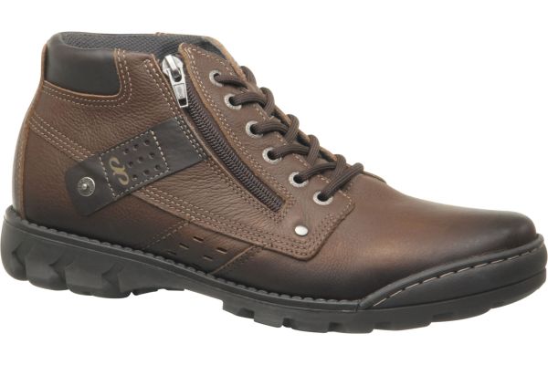 Pánské polobotky šněrovací PE/S180104-01 BROWN