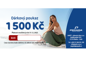 Dárkový poukaz 1500,-Kč DÁRKOVÝ POUKAZ PEGADA V HODNOTĚ 1500