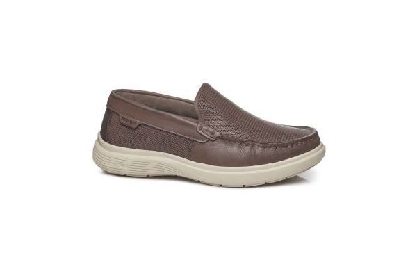 Pánské polobotky mokasíny PE/142202-01 BROWN  (44)